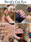 Autumn Winter Blue Black Red Glass Bead Crystal Cat Eye Gel Nail Polish New Whitening High Density Sparkling Nail