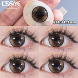 Popxstar  2Pcs Korea Colored Contact Lenses Diameter 14.5mm Prescription Myopia Degree-0.00to-8.00Makeup Soft Lens Eye Beauty Pupil