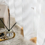 French Luxury Water Rippling Gauze Curtain Lace Modern Translucent High-end Curtains for Living Room Bedroom Dining Custom Size