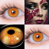 Popxstar  1 Pair Cosplay Contact Lenses Beautiful Pupil Eye Cosmetic Colorful Contact Lenses Halloween Yearly Eyes Contact Lens