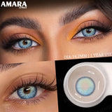 Popxstar  Colored Contacts Lenses for Eyes Gray Pupils Fashion Blue Lenses Brown Makeup Contact Yearly Green Beautiful Pupil 2pcs