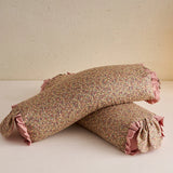 Popxstar  1Pc Floral Ruffles Yoga Cervical Pillow Pure Cotton Buckwheat Pillow Health Care Stick Pillow Cervical Physiotherapy Neck Pillow