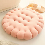 Popxstar Biscuit Shape Plush Cushion Soft Creative Pillow Chair Seat Pad Decorative Cookie Japanese Tatami Back Cushion Sofa Pillows