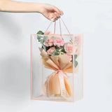 Popxstar Transparent Tote Bag Flower Bouquet Packaging Bag Long Clear Valentine's Day Florist Supply Gift Bag Women Handbag Shoulder Bag