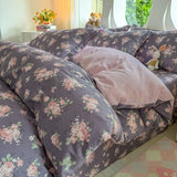 Small fresh pastoral cotton printing four-piece series bed sheet family student dormitory four-piece set