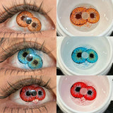 Dicoria Cosplay Halloween Scary Contact Lenses Crazy Mini Sclera Softlens 14.5mm