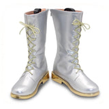 Popxstar Zoey Cosplay Shoes Silvery Boots Game KPop Role Play Performance Props For Women Girls