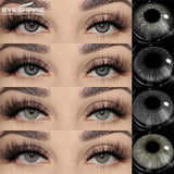 Natural Gray Contacts Colored Contact Lenses Soft Beautiful Pupil Blue Eye Contacts Yearly Colorful Lenses 2pcs/Pair