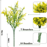 Popxstar spring decor 5PCS Artificial Flowers for Outdoor Decoration Spring Summer Decoration UV Resistant Plastic Greenery Shrubs Home Garden Decor