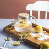 Popxstar  1000/1800ML Large Glass Teapot with Lid - Heat-Resistant High Borosilicate Glass Pot for Hot & Cold Tea, Herbal Infusions