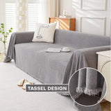 Popxstar Sofa Covers Soft Washable Couch Covers for Sofa Furniture Protector Herringbone Pattern Sofa Cover with Tassel