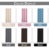 Popxstar Blackout Door Curtains Panel Solid Thermal Insulated Curtains Eyelet Living Room Decor Window Drapes Bedroom Divider Ring Top
