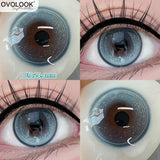 Popxstar  -Daily Disposable 10PCS Colored Contact Lenses for Eyes Myopia Lens Beauty Pupils Eye Lenses Fashion Blue Purple Lenses