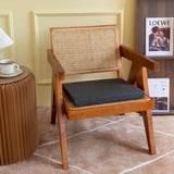 Popxstar linen natural latex seat cushion single student chair seat cushion office beautiful buttocks car meal seat cushion