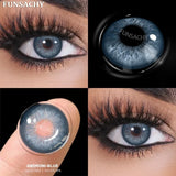 Popxstar  1 Pair Natural Color Contact Lenses for Eyes Brown Lenses Colorcont Korean Lens Yearly Beauty Gray Pupils Eye Contacts