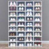 Popxstar Shoe Organizer Stackable Shoe Storage Boxes Drawer Type Front Opening Shoe Rack Organizer Cabinet Shoes Container Thick Plastic
