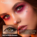 Popxstar  1 Pair Colored Contact Lenses for Eyes Brown Fashion Cosmetic Lenses Gray Pupils Natural Eye Contacts Women Eye Makeup