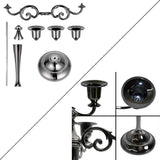 Popxstar  3Arm 5arm Metal Candelabra Candlestick Silver Golden Black European Elegant CandleHold for Centro De Mesa Decorativo De Comedor