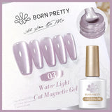 Popxstar 10ml Rainbow Purple Water Light Cat Magnetic Gel Nail Polish Shining Sliver-light Holographics Semi Permanent UV Gel