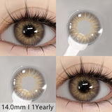 Popxstar 2pcs Natural Color Contact Lenses for Eyes Gray Lenses Colorcont Korean Lenses Yearly Beauty Brown Eye Contacts Lens