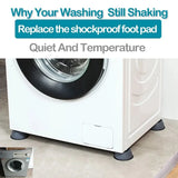 Popxstar 4 Pcs Washing Machine Foot Pads for Anti-Vibration Anti-Walk, Noise Reducing Anti Slip Anti Vibration Rubber Washing Machine Fee