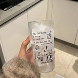 Popxstar  Line Doodle Drinking Glass Elegant Transparent Cup for Cocktail Juice Iced Coffee Crystal Clear Minimalist Drinkware Gift