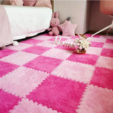 Popxstar 1-20pcs Soft Suede Carpet  Anti-slip and Shockproof Sports Fitness Mat EVA Foam Puzzle Warm Carpet Children's Room Baby Play Mat