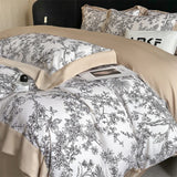 100% Cotton 300TC Summer 4 Piece Bedding Set Deep Pocket Home Bed Linen For Bedroom
