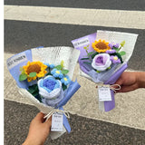 Crochet Flower Bouquet Mother's Day Gifts Carnation Artificial Flower Parents' day Flower Bouquet Sunflower Graduation Gifts