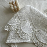 Popxstar Embroidery Lace 100% Cotton White Flower Tablecloth for Home Wedding Party Decoration Table Cloth Luxurious Table Cover