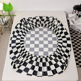 Popxstar  Floral Style Fitted Bed Sheet with Elastic Band, King Size Bed Cover, Sabanas Cama, Queen and King Sheets, No Pillowcase,