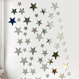Popxstar  20pcs Star Wall Sticker 3D Acrylic Irregular Mirror Vanity Living Room Decoration Cartoon Wall Stickers for Kids Room Home Decor