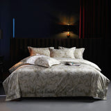 Popxstar  Premium 1000TC Egyptian Cotton Luxury Bedding Set Boho Style Digital Printing Duvet Cover Flat/Fitted Bed Sheet Pillowcases 4Pcs