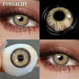 Popxstar  1 Pair Dark Brown Color Contact Lenses for Eyes New Natural Black Lens 14.5mm Big Diameter Eye Contacts Cosmetic Yearly
