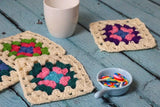 Popxstar  Handmade Original 12cm Trade Hand Crochet Doilies Pad Handmade Cup Mat Photo Props Placemat Decorative Mat 20pcs/lot