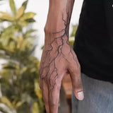 Popxstar  1 Sheet Hand Back Lightning Waterproof and Long-lasting Temporary Tattoo