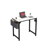 Popxstar Computer Desk Writing Study Office Gaming Table Modern Simple Style Compact with Side Bag Headphone Hook Easy Assembly