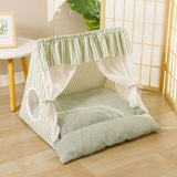 Popxstar  Cute Cat Tent House Removable Clean Dog Tent Bed Breathable Cool Cats Summer Cave Large Space Puppy Kitten House Pet Accessories