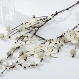 Popxstar Multi-layered Waterfall Shaped White Flowers Necklace for Women Boho Handmade Chains Tassels Necklaces Jewelry Accessories