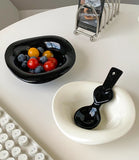 Popxstar Handmade Ceramic Dessert Bowl Solid Color Yogurt Bowl Household High-value Tableware Fruit Salad Breakfast Oat Yogurt Bowl