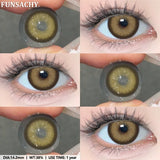 Popxstar  1 Pair Black Series Contact Lenses for Eyes Big Blakc Eyes Softlens Beautiful Pupils Natural Brown Lens Yearly Cosmetic