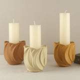 Popxstar  Simple Candle Holder Universal Candle Cup Living Room Dining Table Decoration Ornament Flame European Ceramic Candle Pedestal