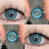 1pair Color Contact Lenses for Eyes Blue Purple with diopters Beauty Natural Pupils New Style Lens Contacts Fast Shipping