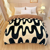 Popxstar  Milk Velvet Floral Duvet Cover, Ultra-Soft Cozy Warm Winter Reversible Plush Comforter Cover, 1 PC Botanical Flower Quilt Cover