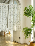 Popxstar Korean Daisy Curtains Blackout Curtains with Tassel, Cotton Floral Curtain for Kitchen, Bedroom, Living Room, Bay Window Cabinet