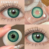 1 Pair Blue Color Contact Lenses Natural Brown Lenses Gray Beautiful Pupils for Eyes Women Cosmetics Eye Contacts Lens