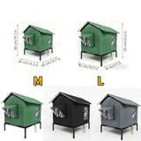Dog Sleeping Bed Waterproof Outdoor Cat Tent Warm Folding Cooling Dog Cave Raised Base Moisture-proof Pet Condos Balcony