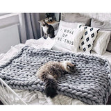 Popxstar Hand Knitting Spin Coarse Thread, DIY, Pet Nest, Thick Chunky Yarn, Cotton Wool Tube Crochet Yarn, Soft Bulky Arm Roving Blanket