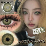 1 Pair Gray Color Contact Lenses Beautiful Pupils for Eyes Korea Fashion Brown Lenses Natural Softlens 0.00 Degree Lens