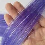 Popxstar Unicorn Clip in Colored Hair Extensions Mixed Silver Tinsels Synthetic Rainbow Hair Holiday Party Highlights for Women Girls